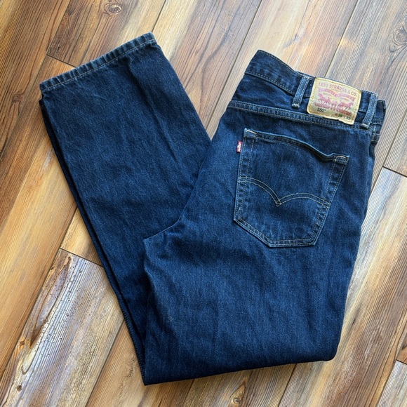 Levi's Other - Levi’s 550 Relaxed Fit Jeans Mens 38x32 Dark Wash Straight Leg Denim